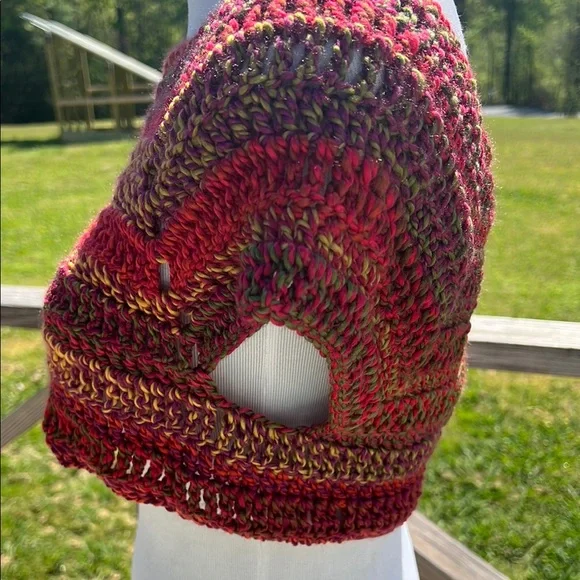 Handmade Multicolor Crochet Crop Top - Picture 3 of 4